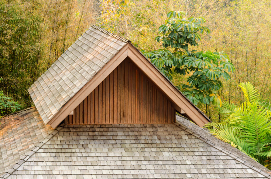 Cedar roof shingles
